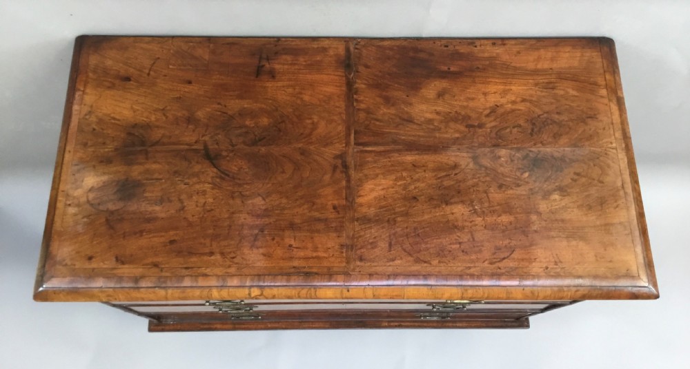 C18th Queen Anne walnut chest of drawers; excellent colour and good proportions View VIII