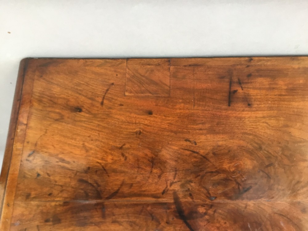 C18th Queen Anne walnut chest of drawers; excellent colour and good proportions View XV