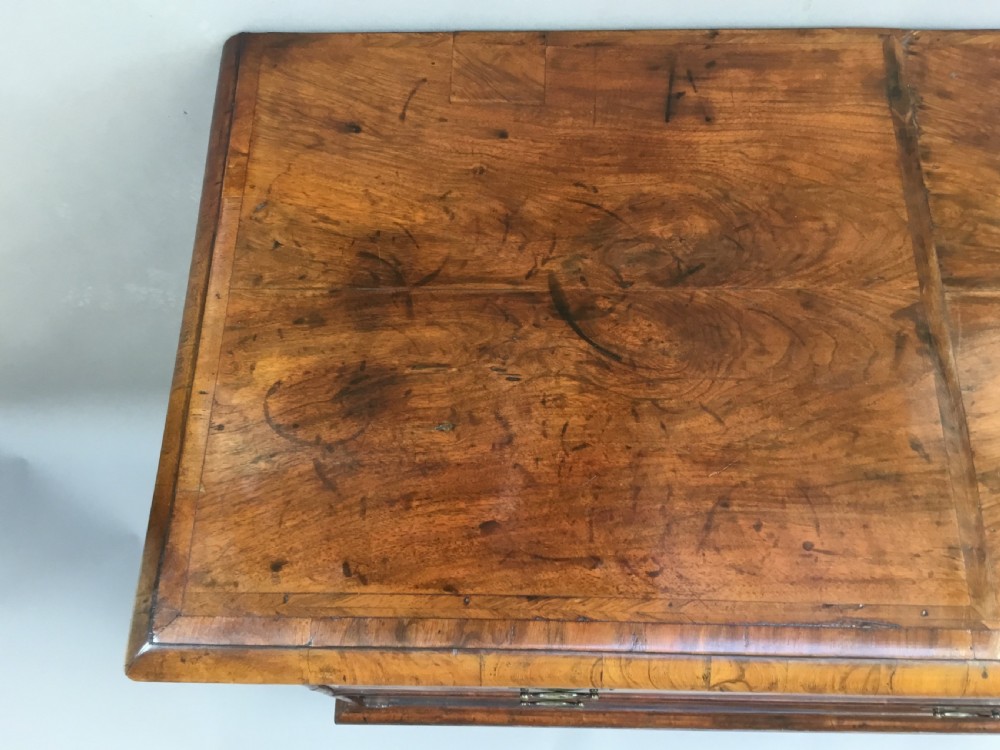 C18th Queen Anne walnut chest of drawers; excellent colour and good proportions View XVII