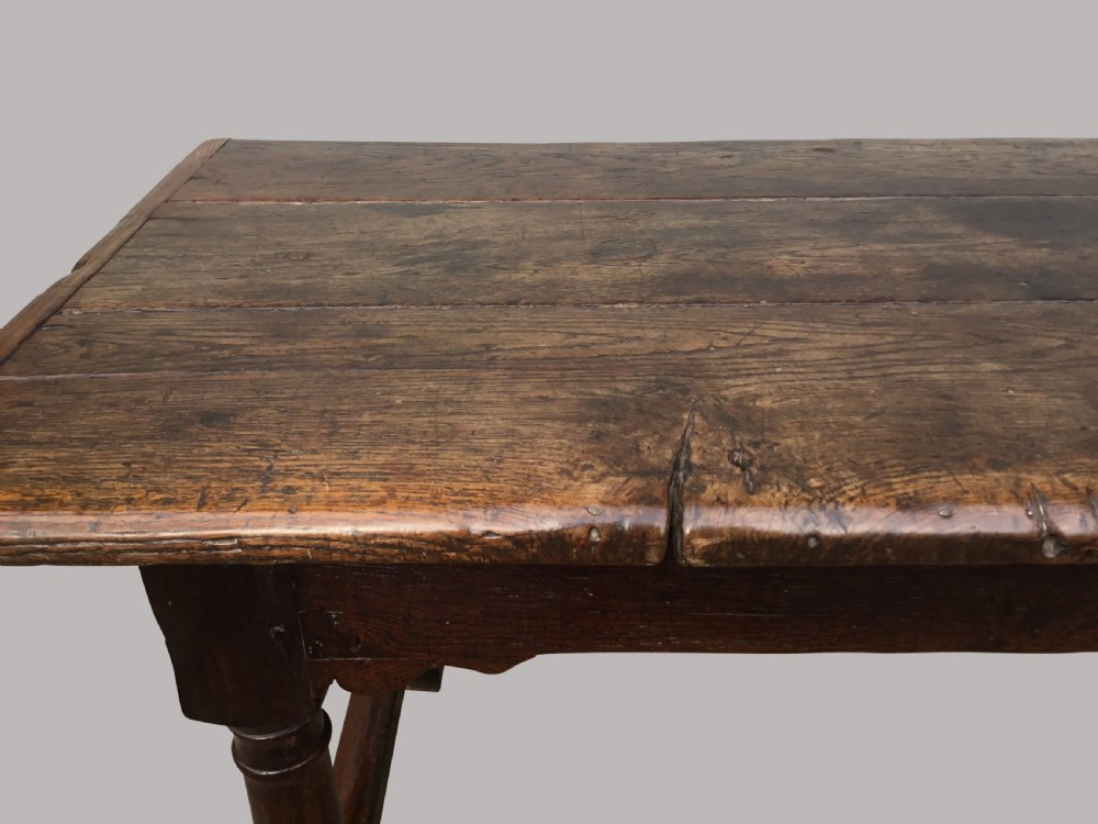 A good C17th oak refectory table View IX