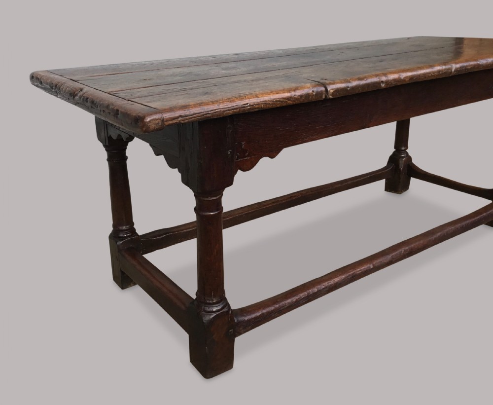A good C17th oak refectory table View XIV
