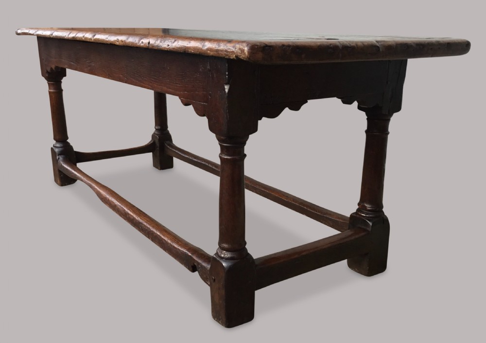 A good C17th oak refectory table View XV
