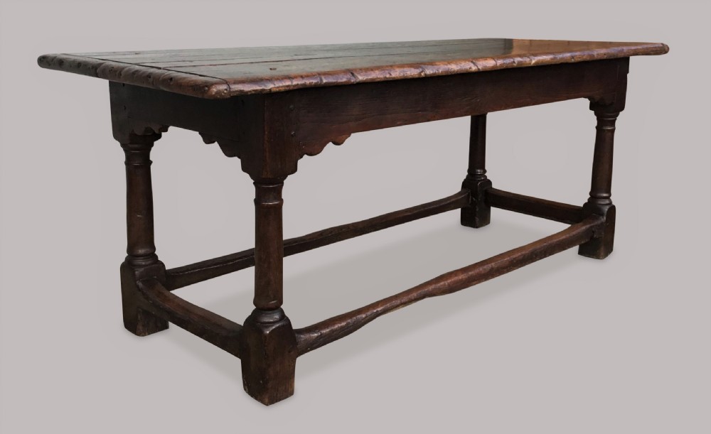 A good C17th oak refectory table View XVI