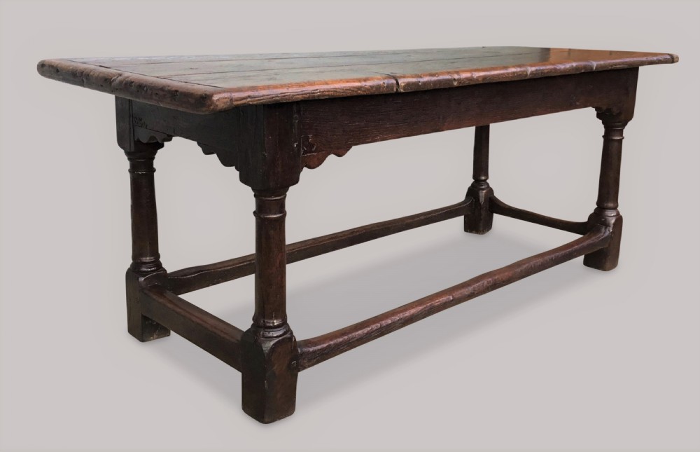A good C17th oak refectory table View XVII