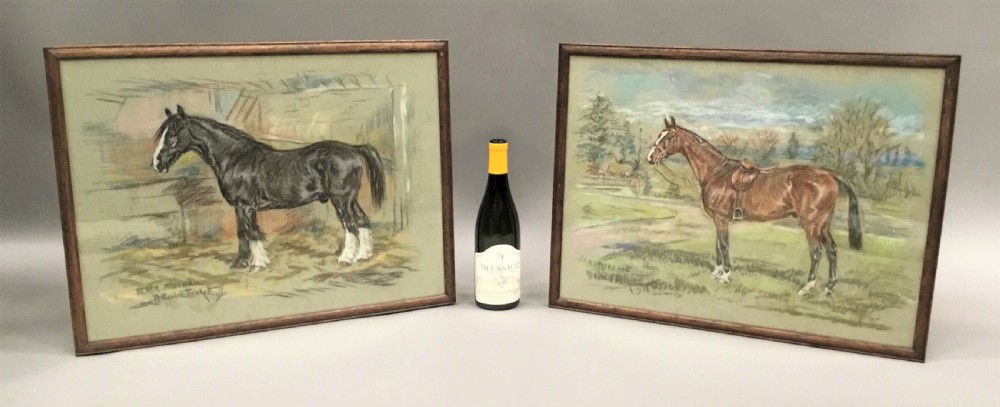 Interesting early C20th set of four ‘Irish’ pastel horse paintings View II