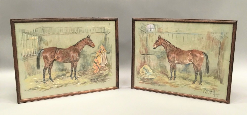Interesting early C20th set of four ‘Irish’ pastel horse paintings View III