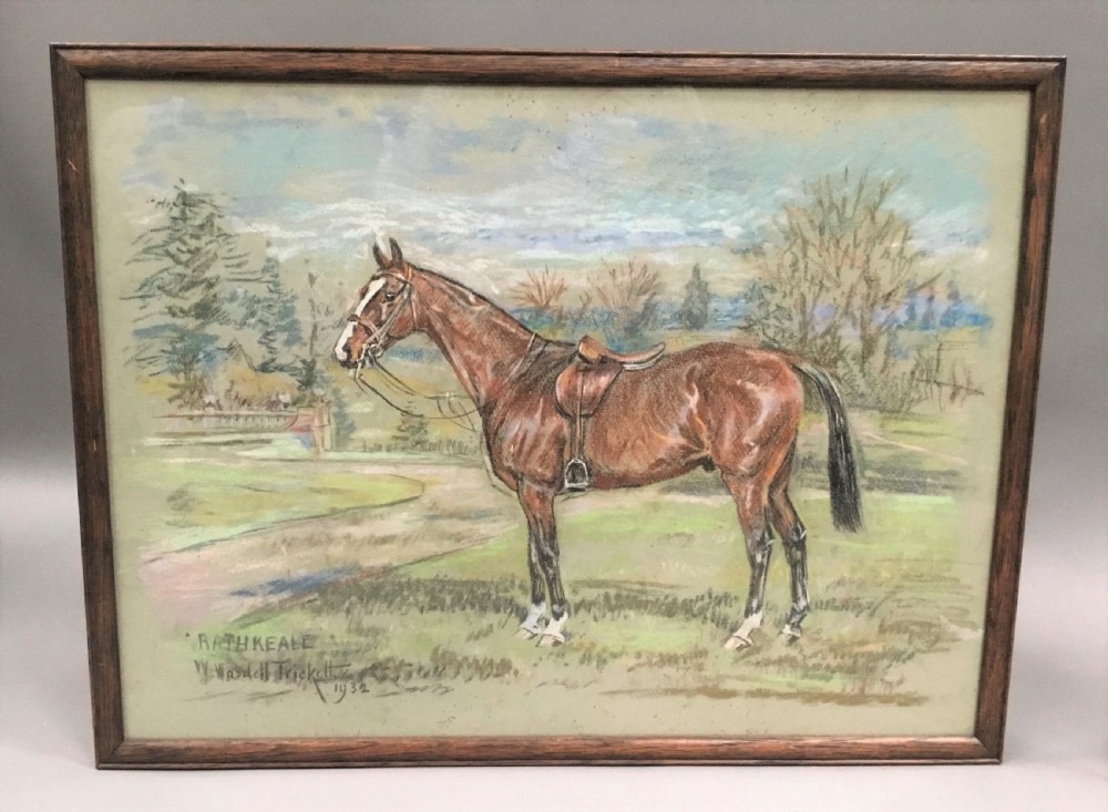 Interesting early C20th set of four ‘Irish’ pastel horse paintings View VII