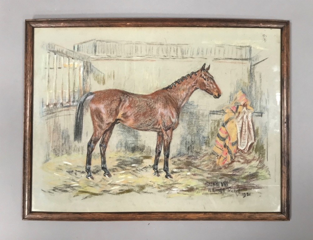 Interesting early C20th set of four ‘Irish’ pastel horse paintings View VIII