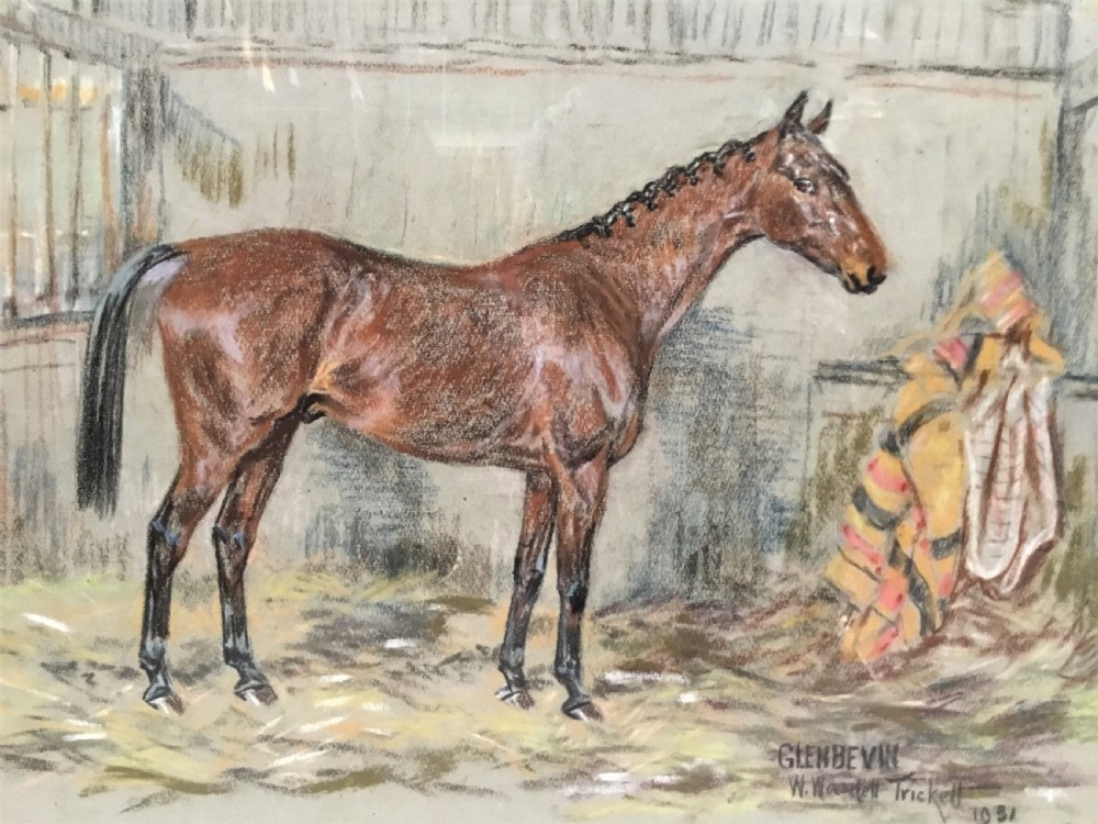 Interesting early C20th set of four ‘Irish’ pastel horse paintings View XVI