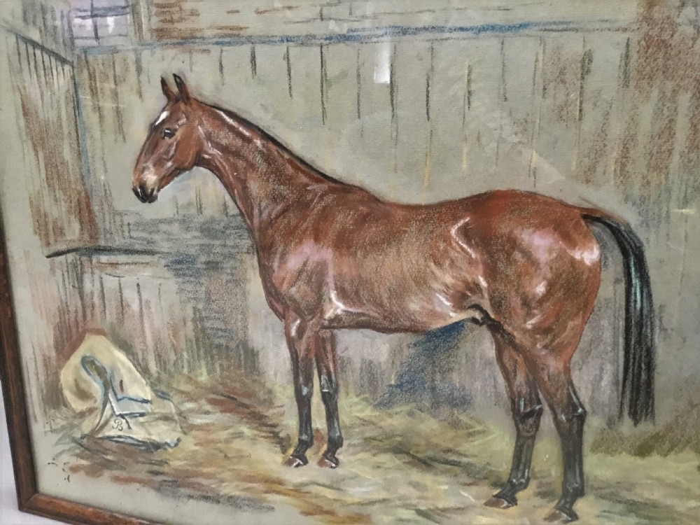 Interesting early C20th set of four ‘Irish’ pastel horse paintings View XVIII