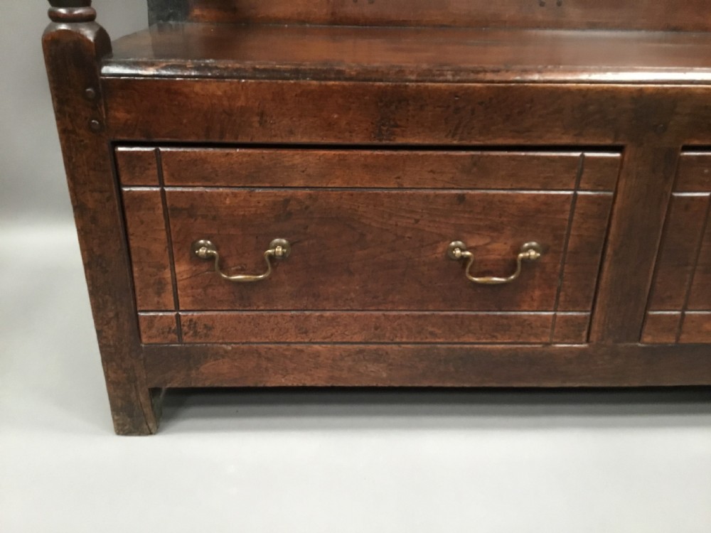 Georgian oak unusual two drawer settle View VI