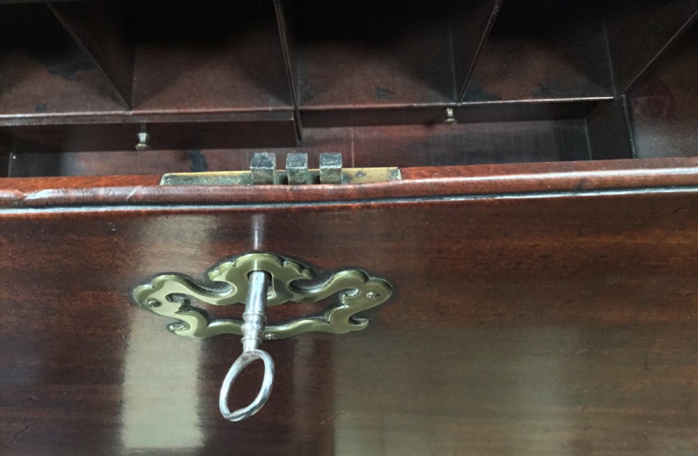George II mahogany bureau on stand in the manner of Thomas Chippendale View V
