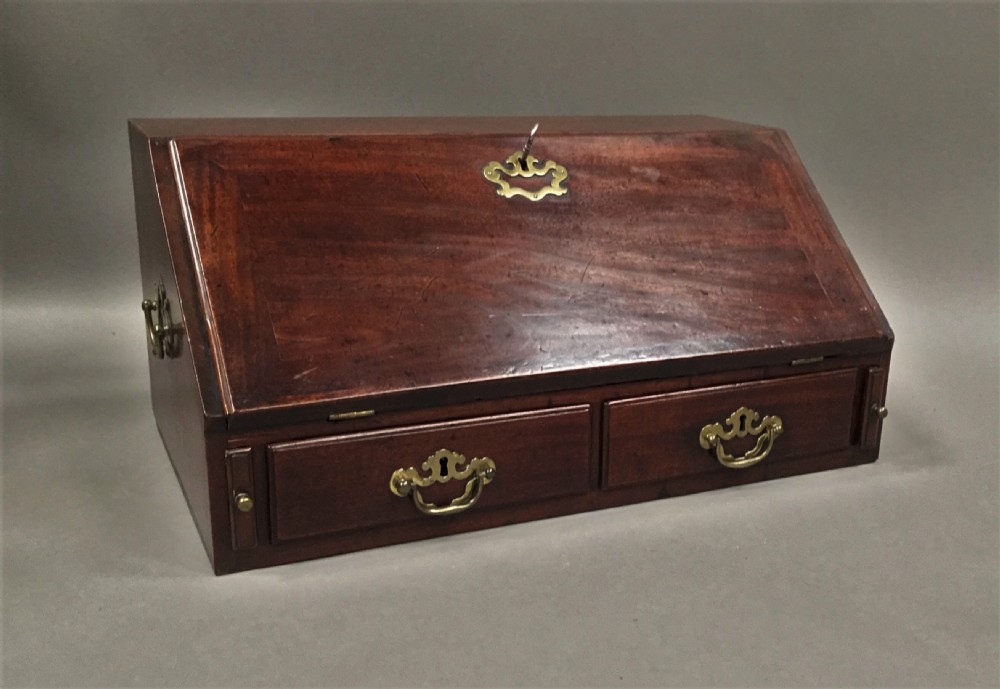 George II mahogany bureau on stand in the manner of Thomas Chippendale View VIII