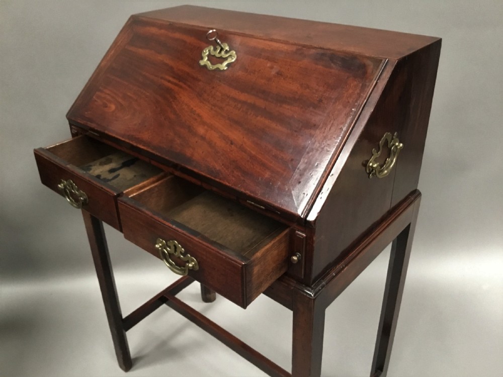 George II mahogany bureau on stand in the manner of Thomas Chippendale View XIII