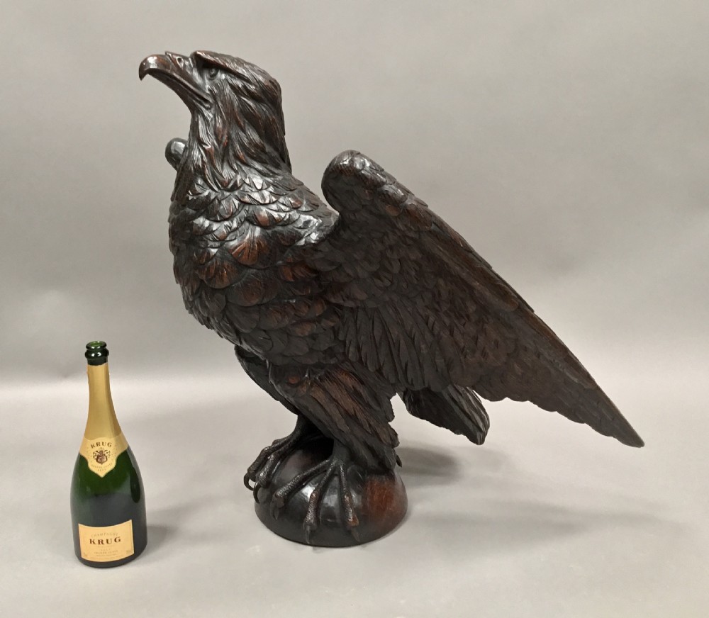 Magnificent C18th large carved oak eagle View II