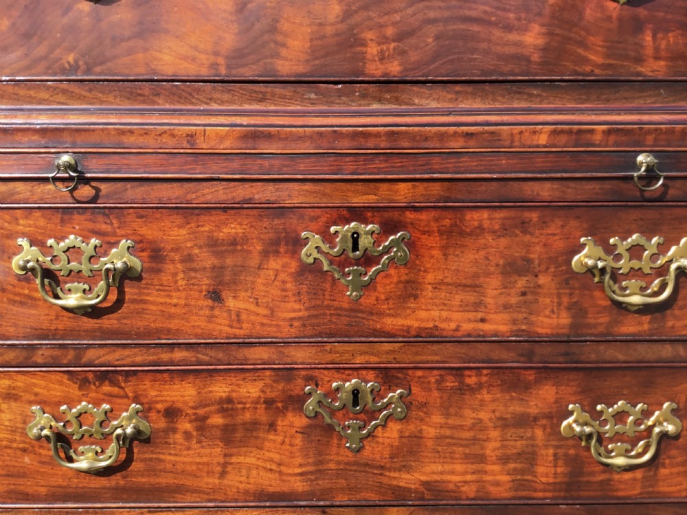 An exceptional mid C18th mahogany tallboy / chest on chest; in the manner of Thomas Chippendale View V