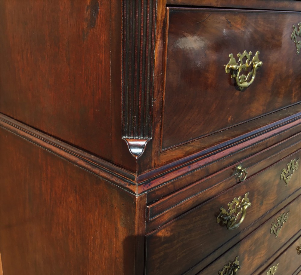 An exceptional mid C18th mahogany tallboy / chest on chest; in the manner of Thomas Chippendale View XVII