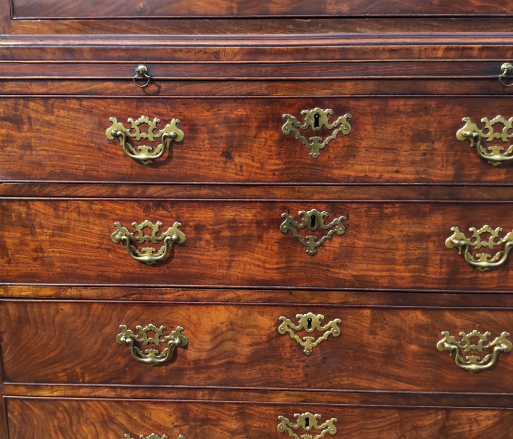 An exceptional mid C18th mahogany tallboy / chest on chest; in the manner of Thomas Chippendale View XIX