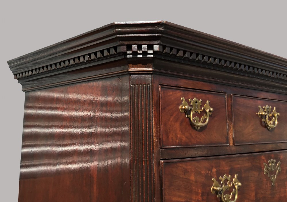 An exceptional mid C18th mahogany tallboy / chest on chest; in the manner of Thomas Chippendale View XXVI