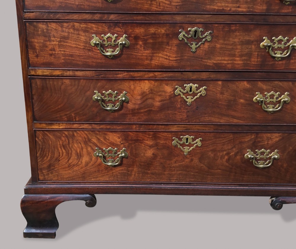 An exceptional mid C18th mahogany tallboy / chest on chest; in the manner of Thomas Chippendale View XXIX