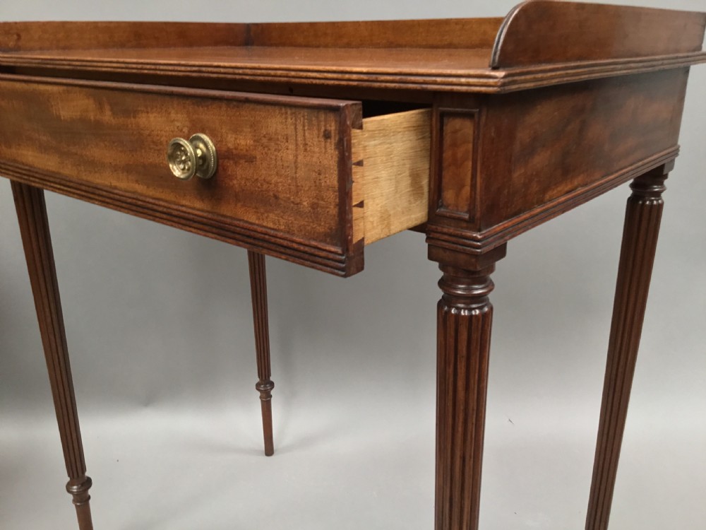 Fine Regency Gillows mahogany side table; of elegant, tall proportions View XVIII