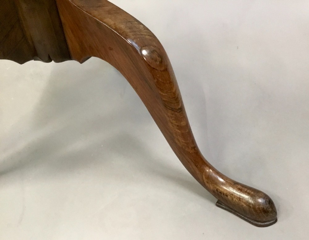 Rare C18th Chinese Huanghuali tripod table; Chinese export made for the UK market View XIII