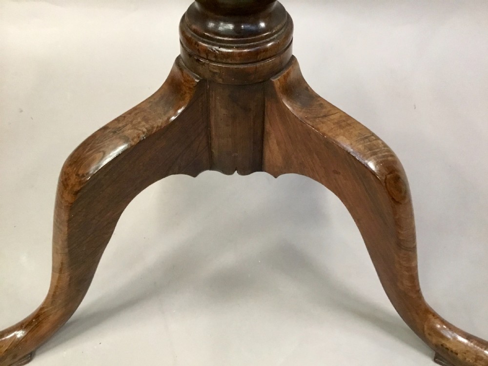 Rare C18th Chinese Huanghuali tripod table; Chinese export made for the UK market View XIV