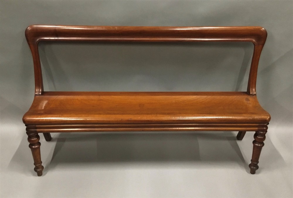 George IV mahogany hall bench / hall seat; of an unusual sculptural design View VII