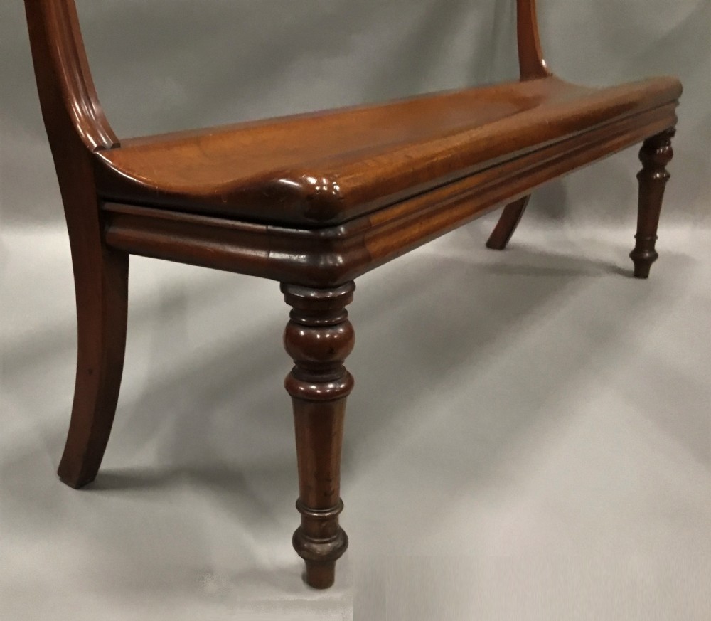 George IV mahogany hall bench / hall seat; of an unusual sculptural design View XIV