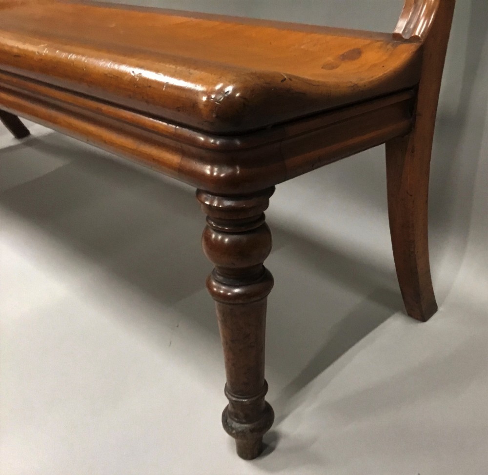 George IV mahogany hall bench / hall seat; of an unusual sculptural design View XV