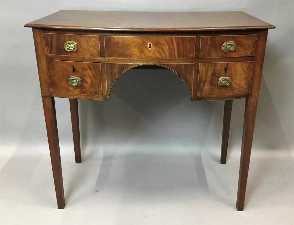 George III Hepplewhite mahogany dressing table / side table View V