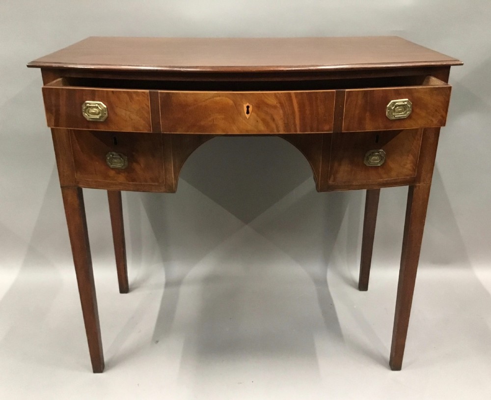 George III Hepplewhite mahogany dressing table / side table View VII