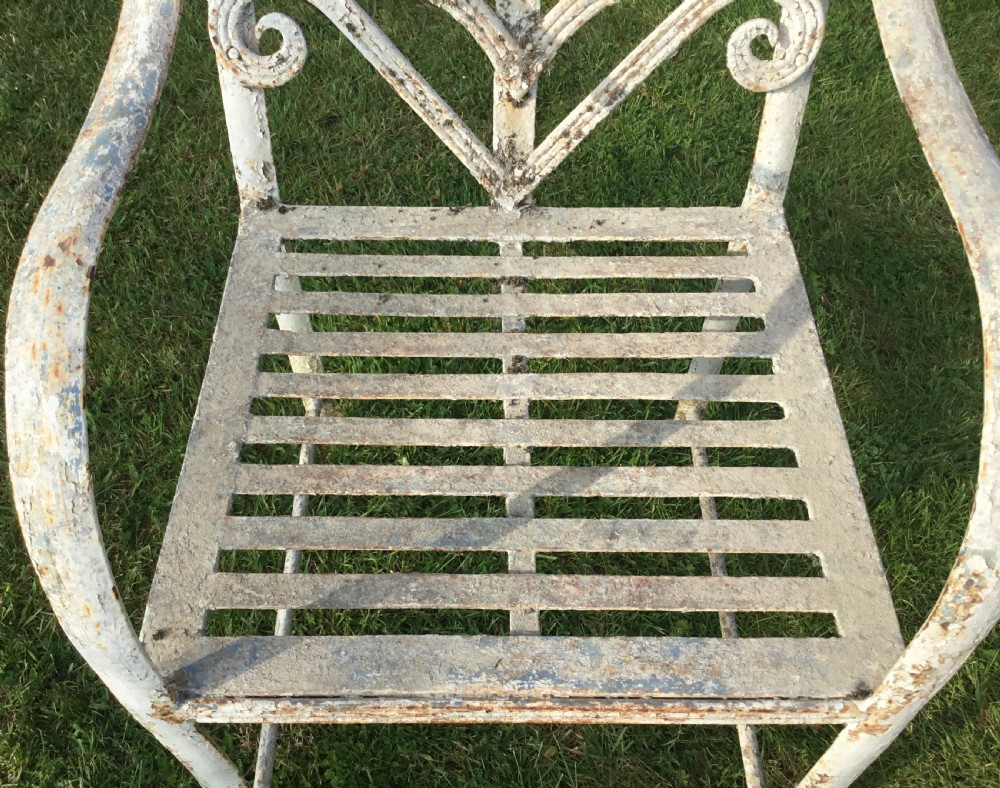 Regency wrought iron garden armchair View XI