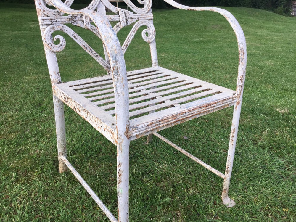 Regency wrought iron garden armchair View XV