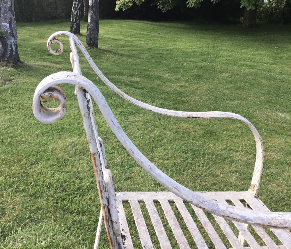 Regency wrought iron garden armchair View XVI