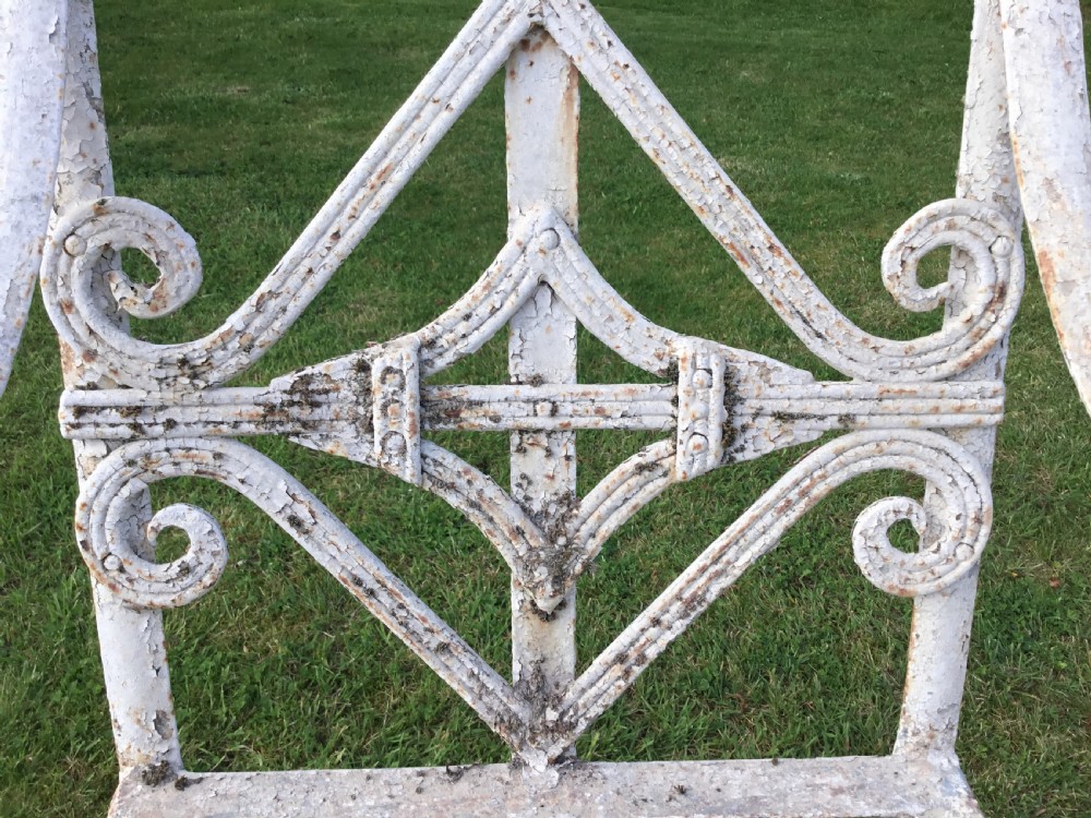 Regency wrought iron garden armchair View XVII