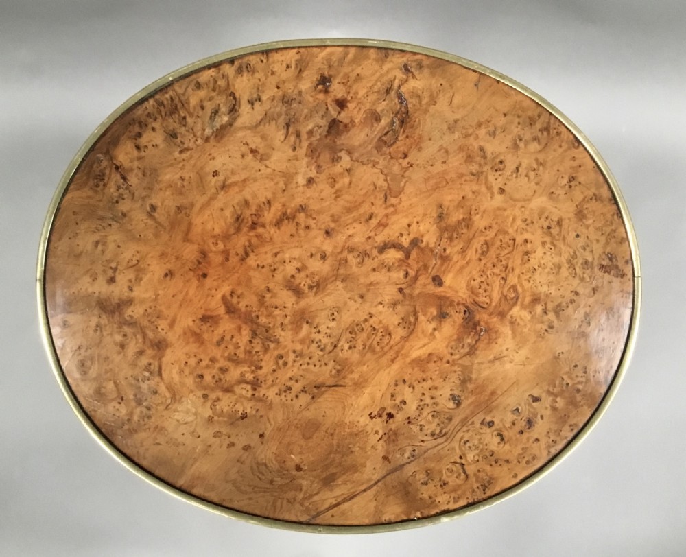 George III burr yew tripod wine table View III