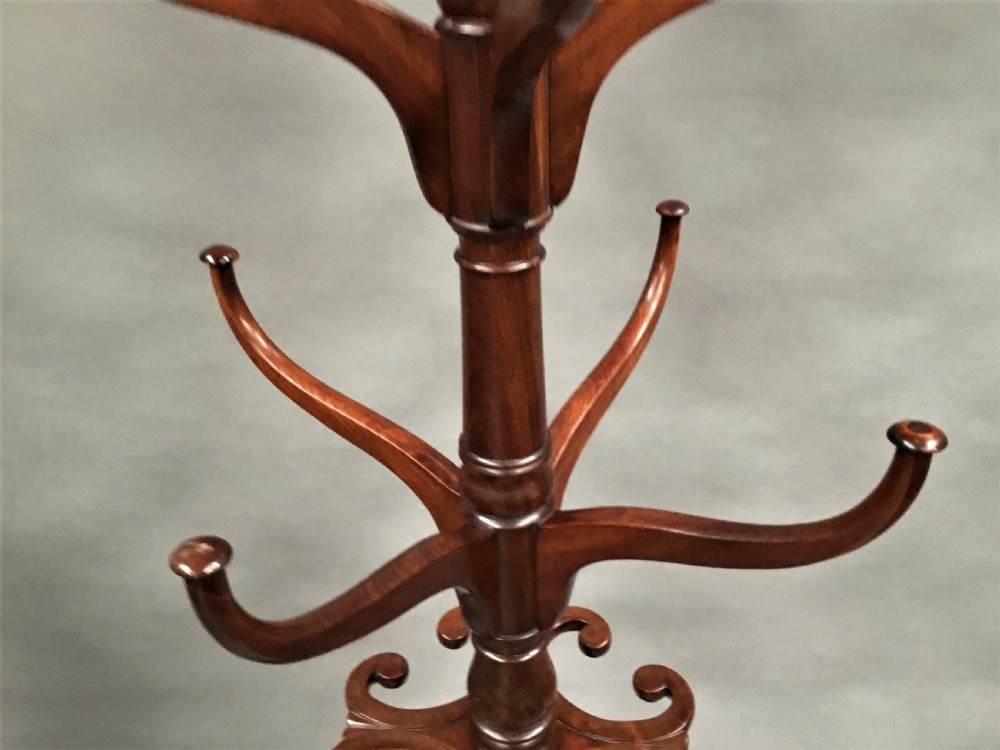 Regency mahogany hat and coat hall stand View XI