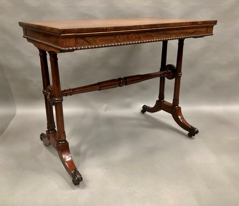 Regency rosewood writing table / library table View IV