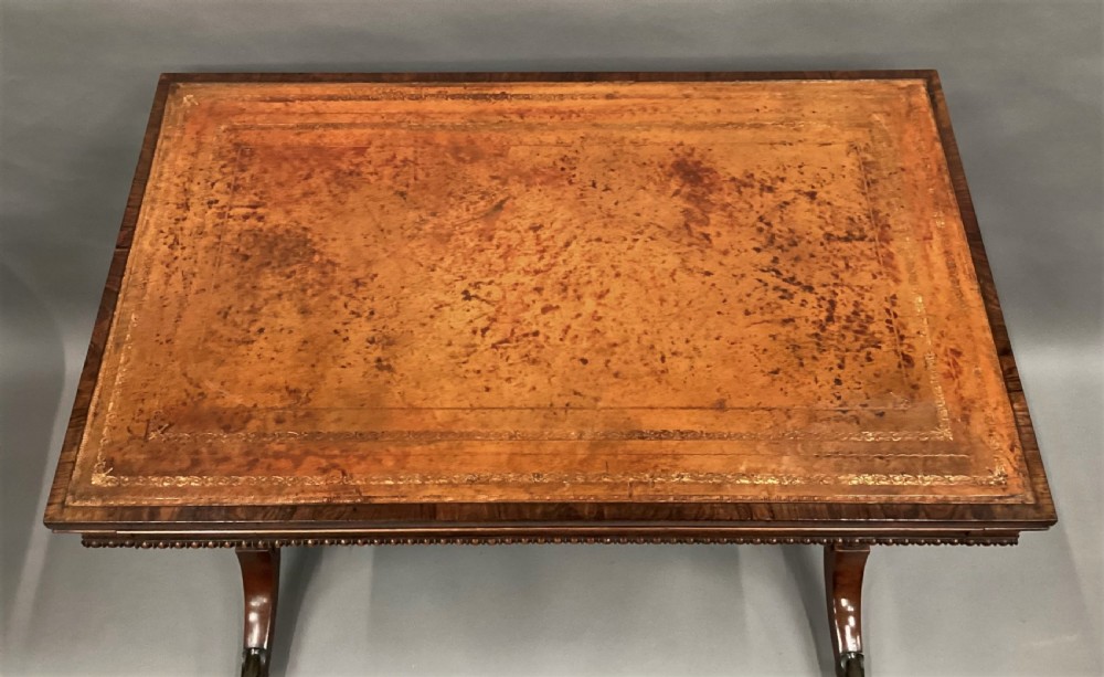 Regency rosewood writing table / library table View VIII