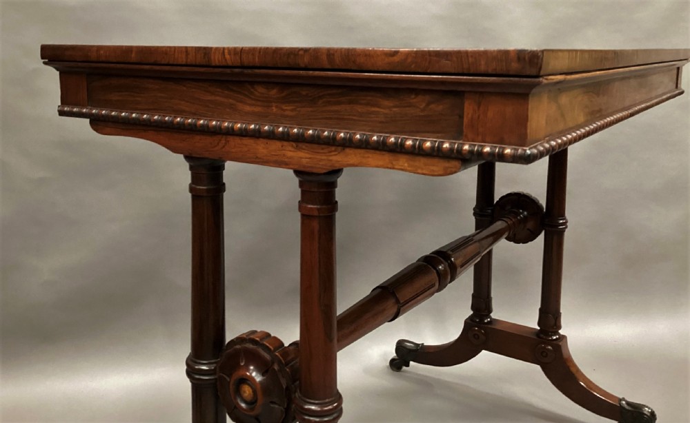 Regency rosewood writing table / library table View IX