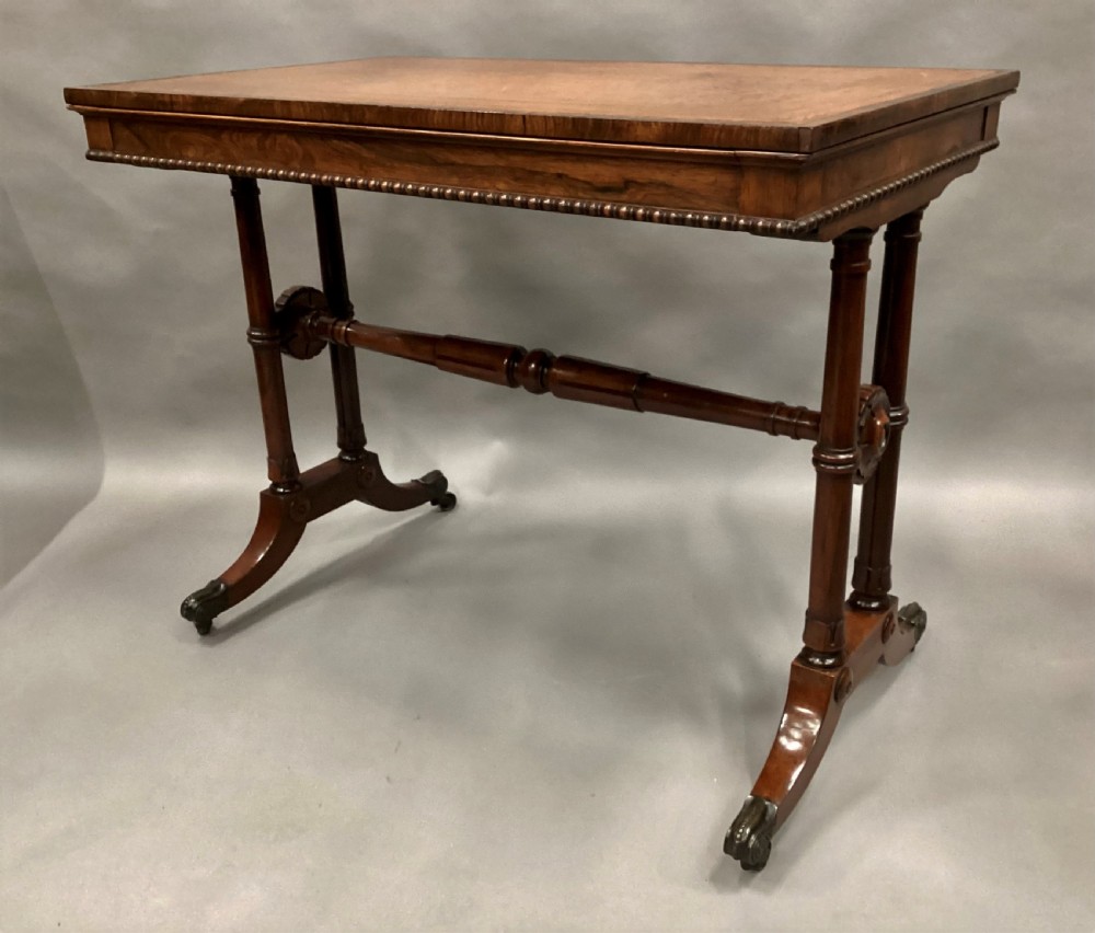 Regency rosewood writing table / library table View X