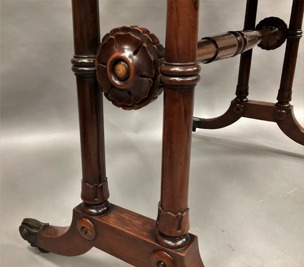 Regency rosewood writing table / library table View XI
