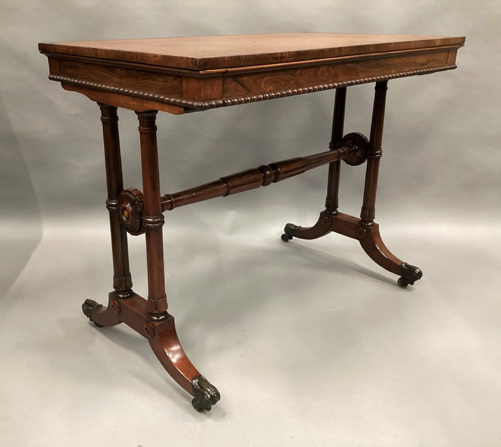 Regency rosewood writing table / library table View XII