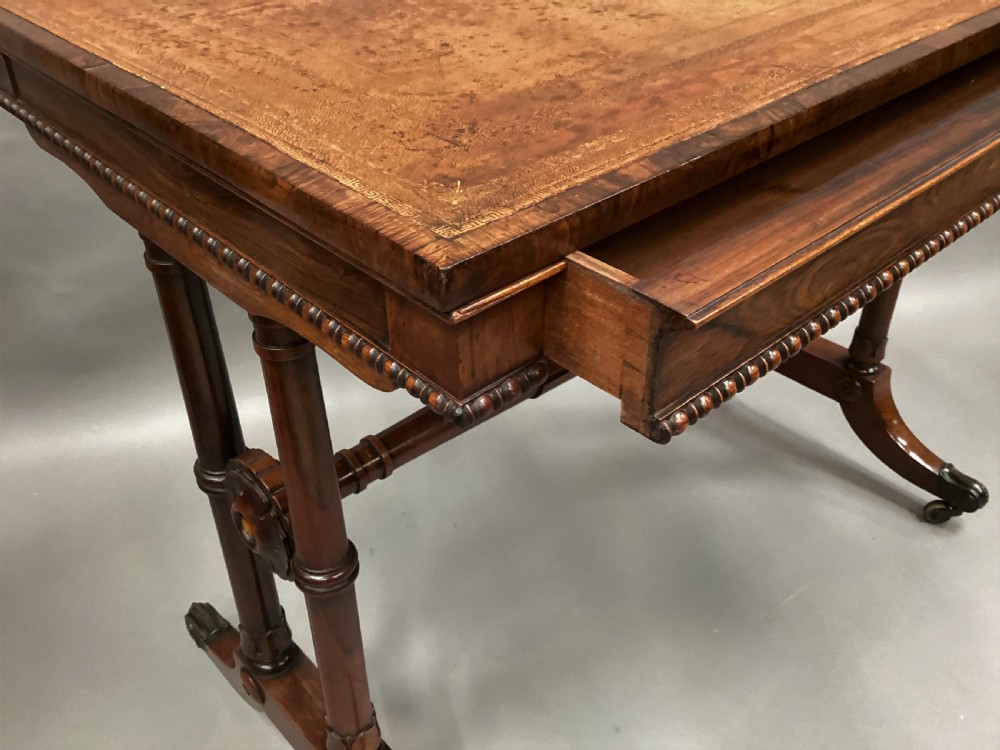 Regency rosewood writing table / library table View XIV