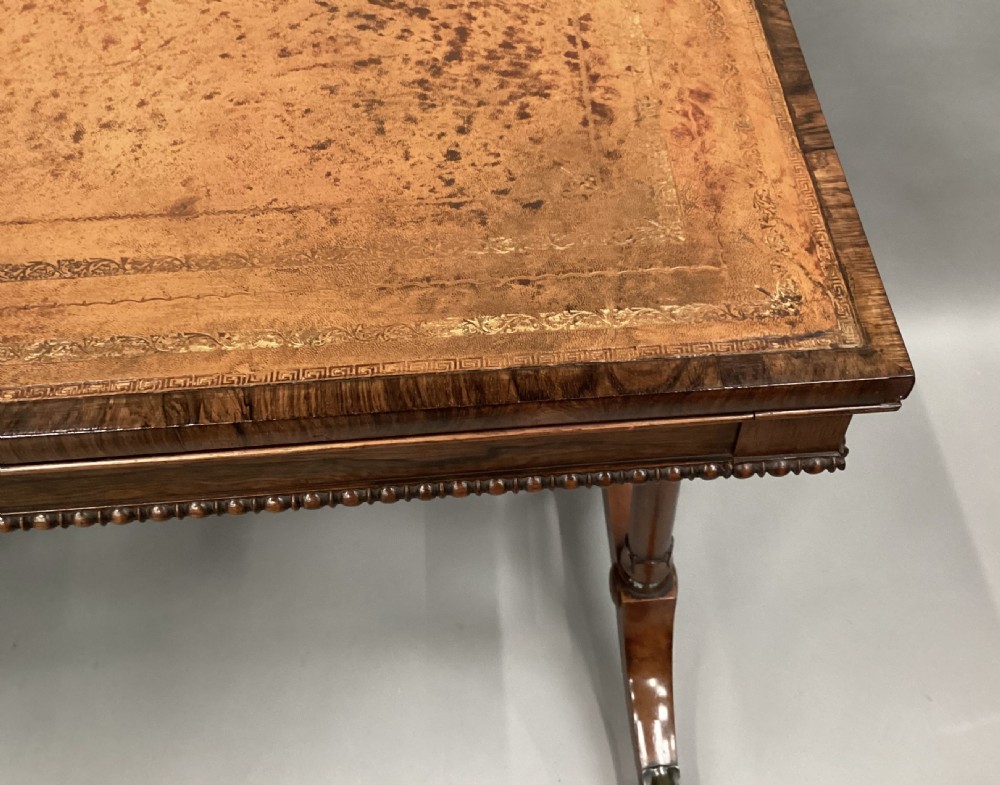 Regency rosewood writing table / library table View XVII
