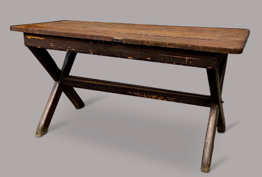 Georgian primitive pine tavern table View IV