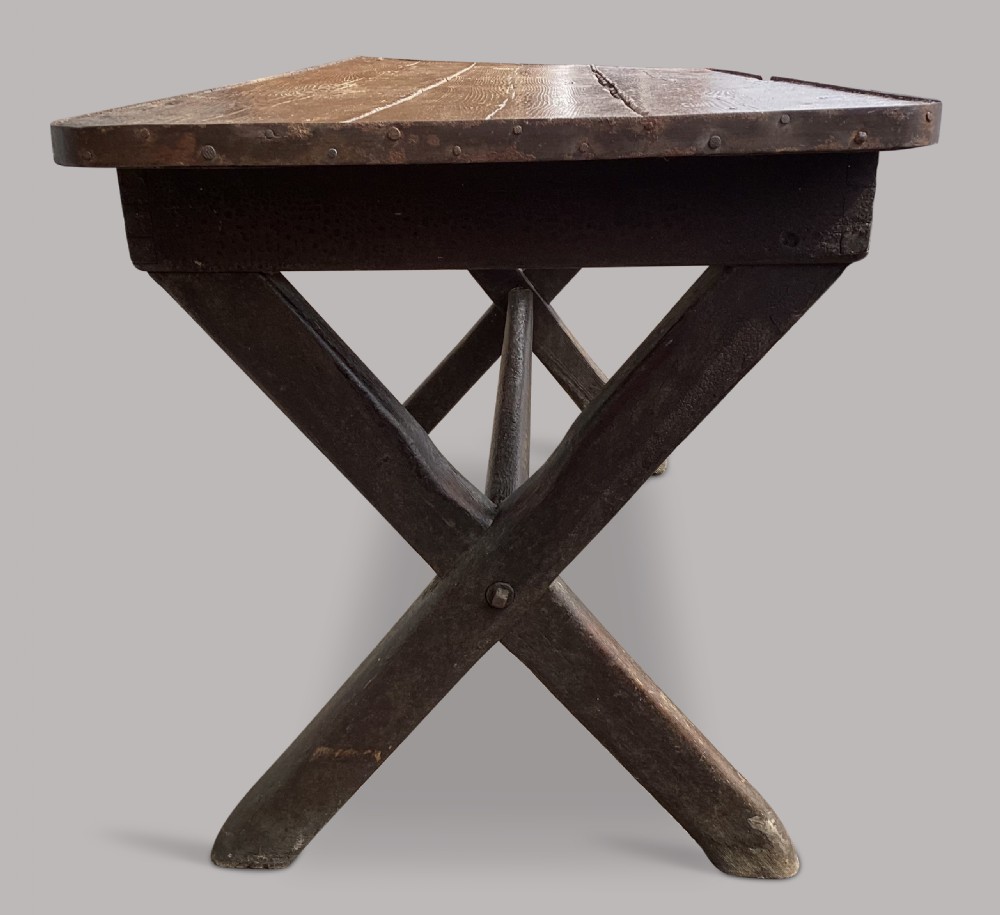 Georgian primitive pine tavern table View VI