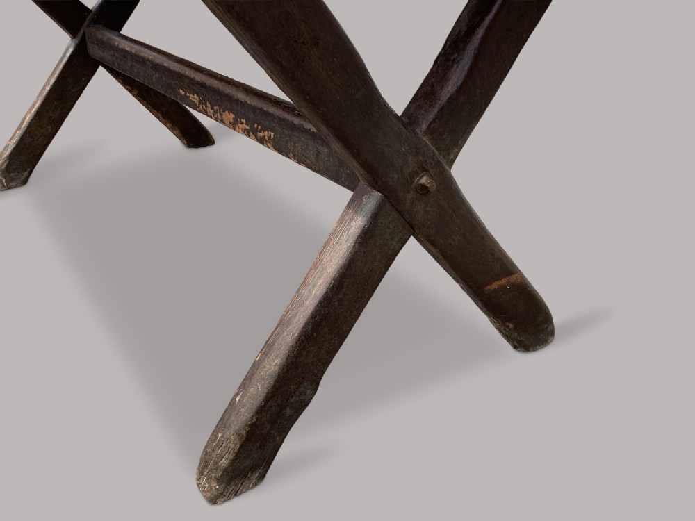 Georgian primitive pine tavern table View XII