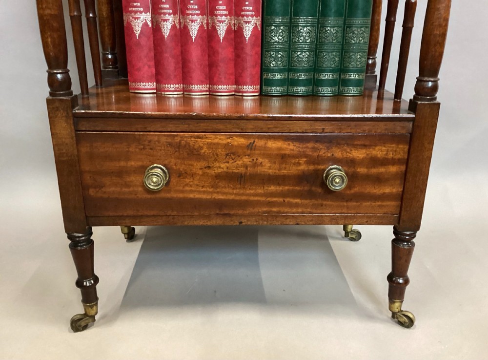 Regency mahogany tall open bookcase / etagere / whatnot View XIII